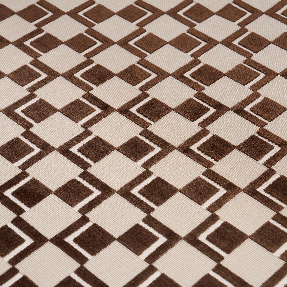 Schumacher Edison Velvet Chestnut Fabric