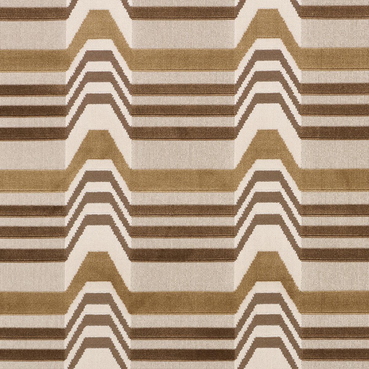 Schumacher Aldo Velvet Mocha & Camel Fabric