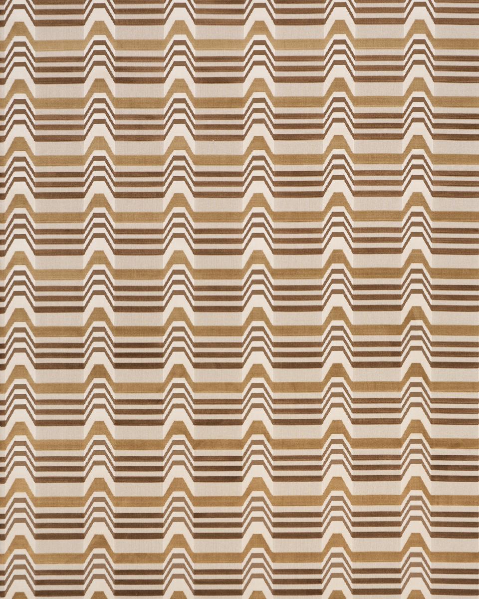 Schumacher Aldo Velvet Mocha & Camel Fabric