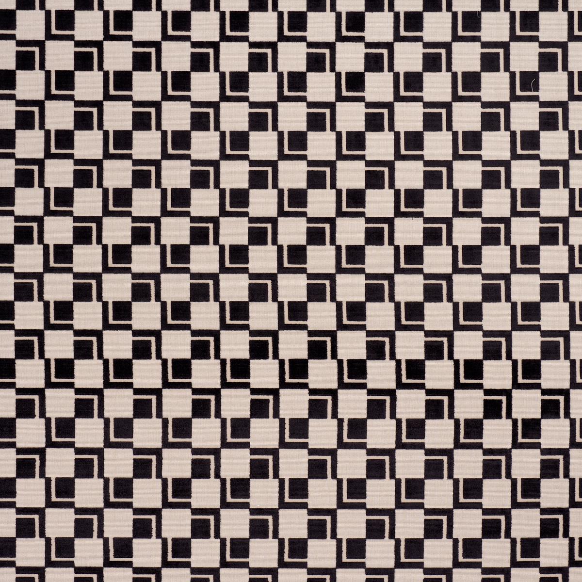 Schumacher Edison Velvet Noir Fabric