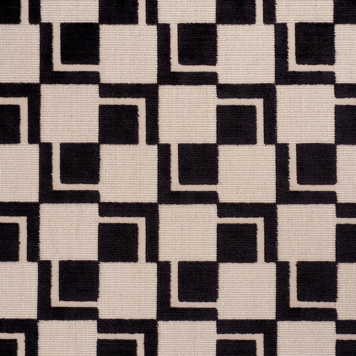 Schumacher Edison Velvet Noir Fabric