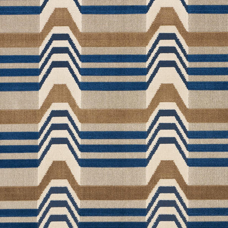 Schumacher Aldo Velvet Cadet & Camel Fabric