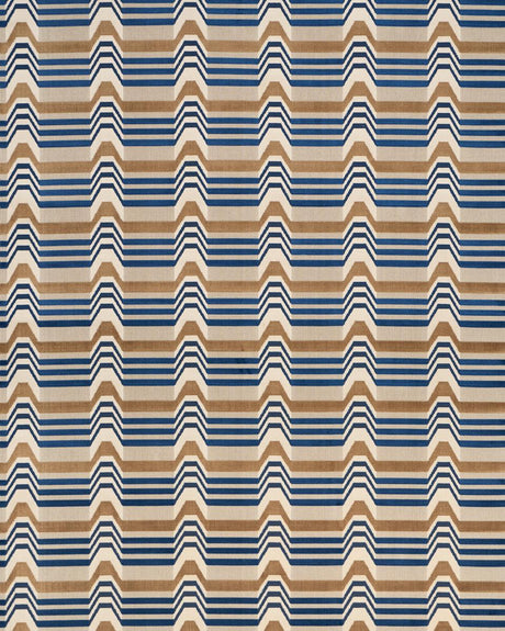 Schumacher Aldo Velvet Cadet & Camel Fabric