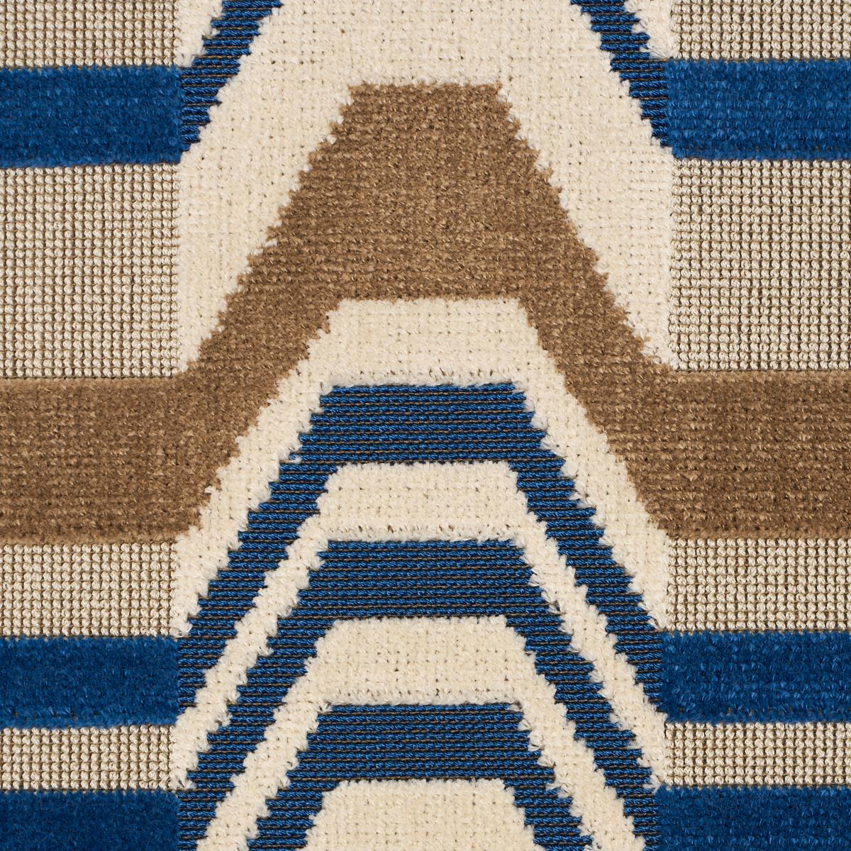 Schumacher Aldo Velvet Cadet & Camel Fabric