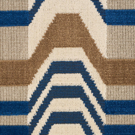 Schumacher Aldo Velvet Cadet & Camel Fabric