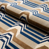 Schumacher Aldo Velvet Cadet & Camel Fabric