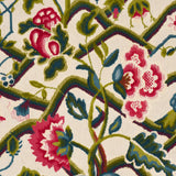 Schumacher Jacobean Garden Velvet Mulberry & Leaf Fabric