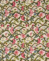 Schumacher Jacobean Garden Velvet Mulberry & Leaf Fabric