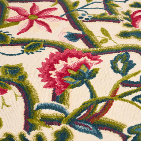 Schumacher Jacobean Garden Velvet Mulberry & Leaf Fabric