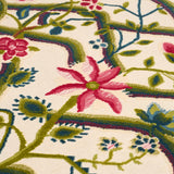 Schumacher Jacobean Garden Velvet Mulberry & Leaf Fabric