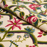 Schumacher Jacobean Garden Velvet Mulberry & Leaf Fabric