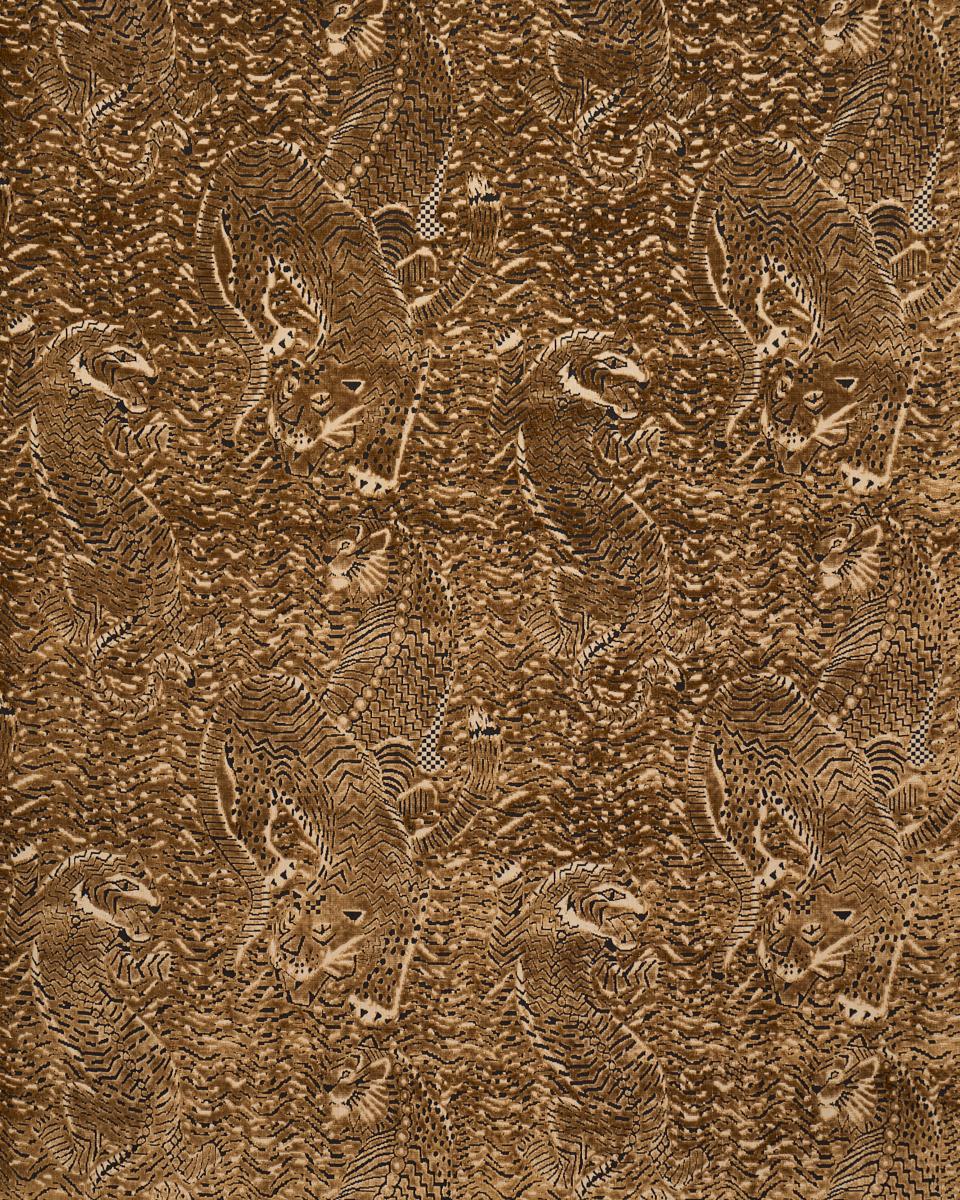 Schumacher Tigress Velvet Gold Fabric