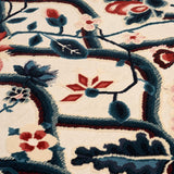 Schumacher Jacobean Garden Velvet Cinnabar & Peacock Fabric