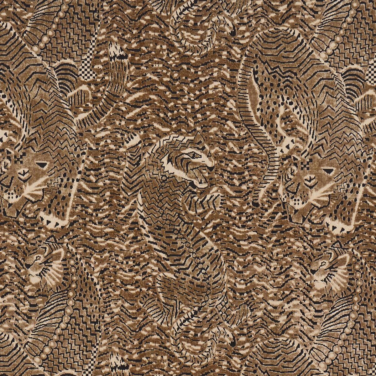 Schumacher Tigress Velvet Champagne Fabric
