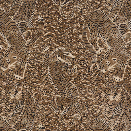 Schumacher Tigress Velvet Champagne Fabric