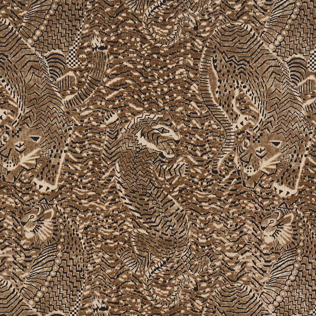 Schumacher Tigress Velvet Champagne Fabric