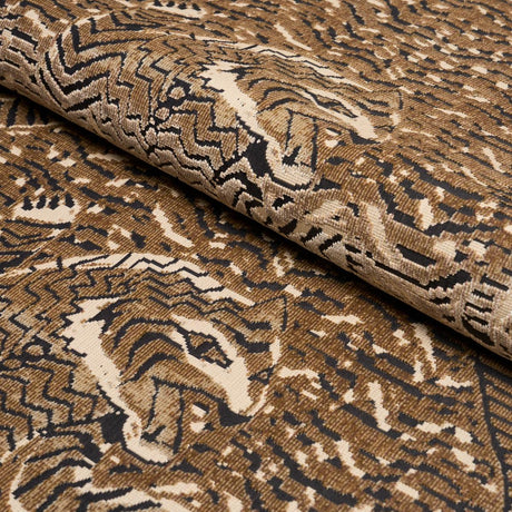 Schumacher Tigress Velvet Champagne Fabric
