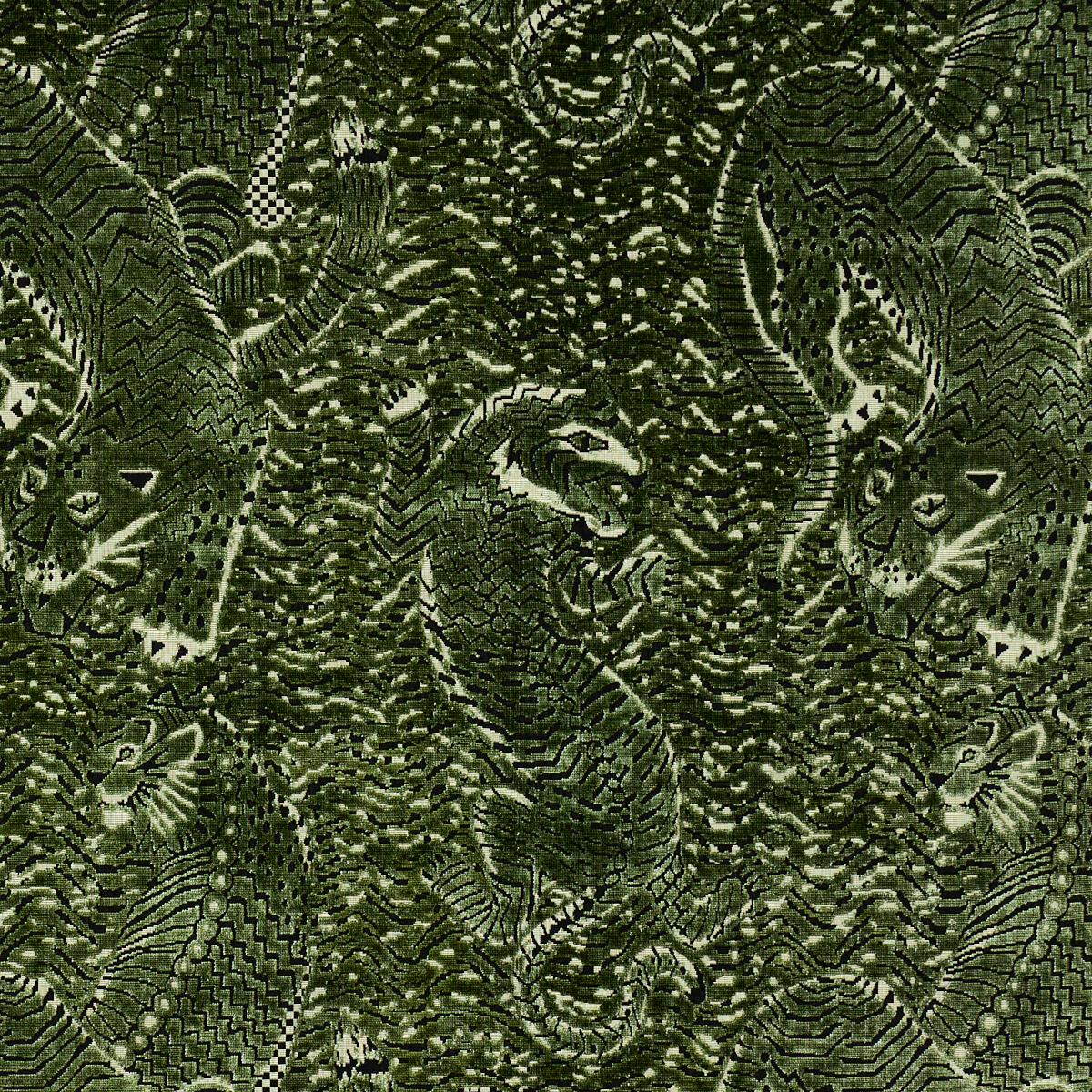 Schumacher Tigress Velvet Malachite Fabric