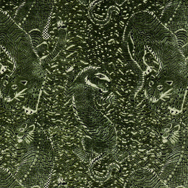 Schumacher Tigress Velvet Malachite Fabric