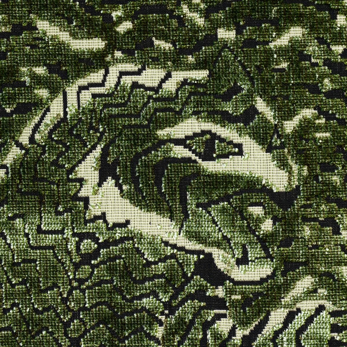 Schumacher Tigress Velvet Malachite Fabric