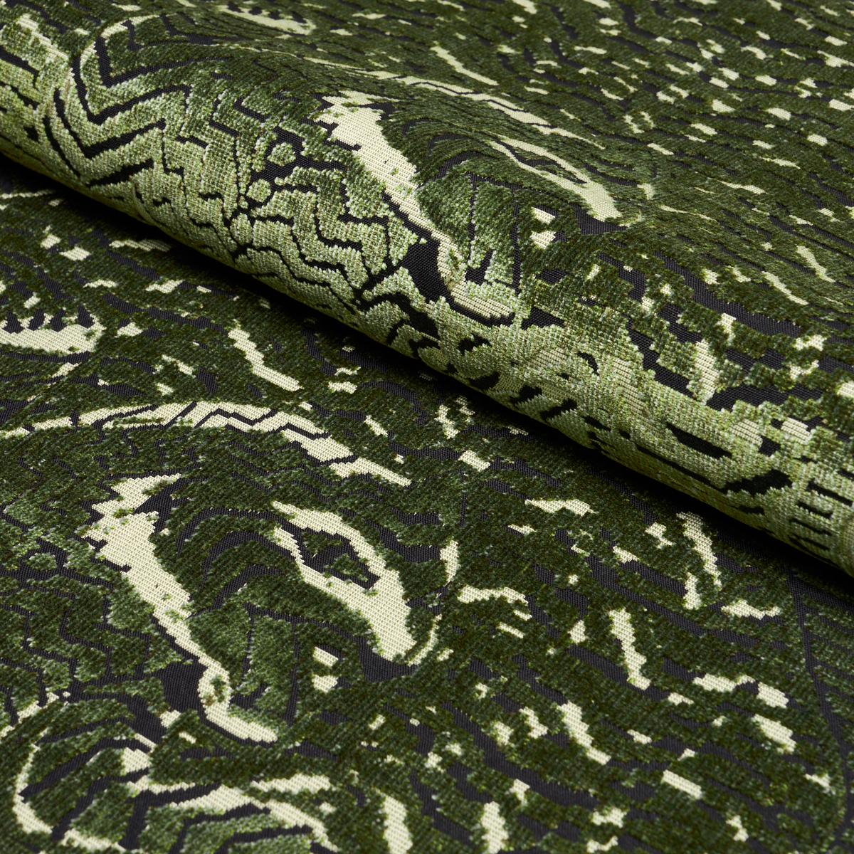 Schumacher Tigress Velvet Malachite Fabric