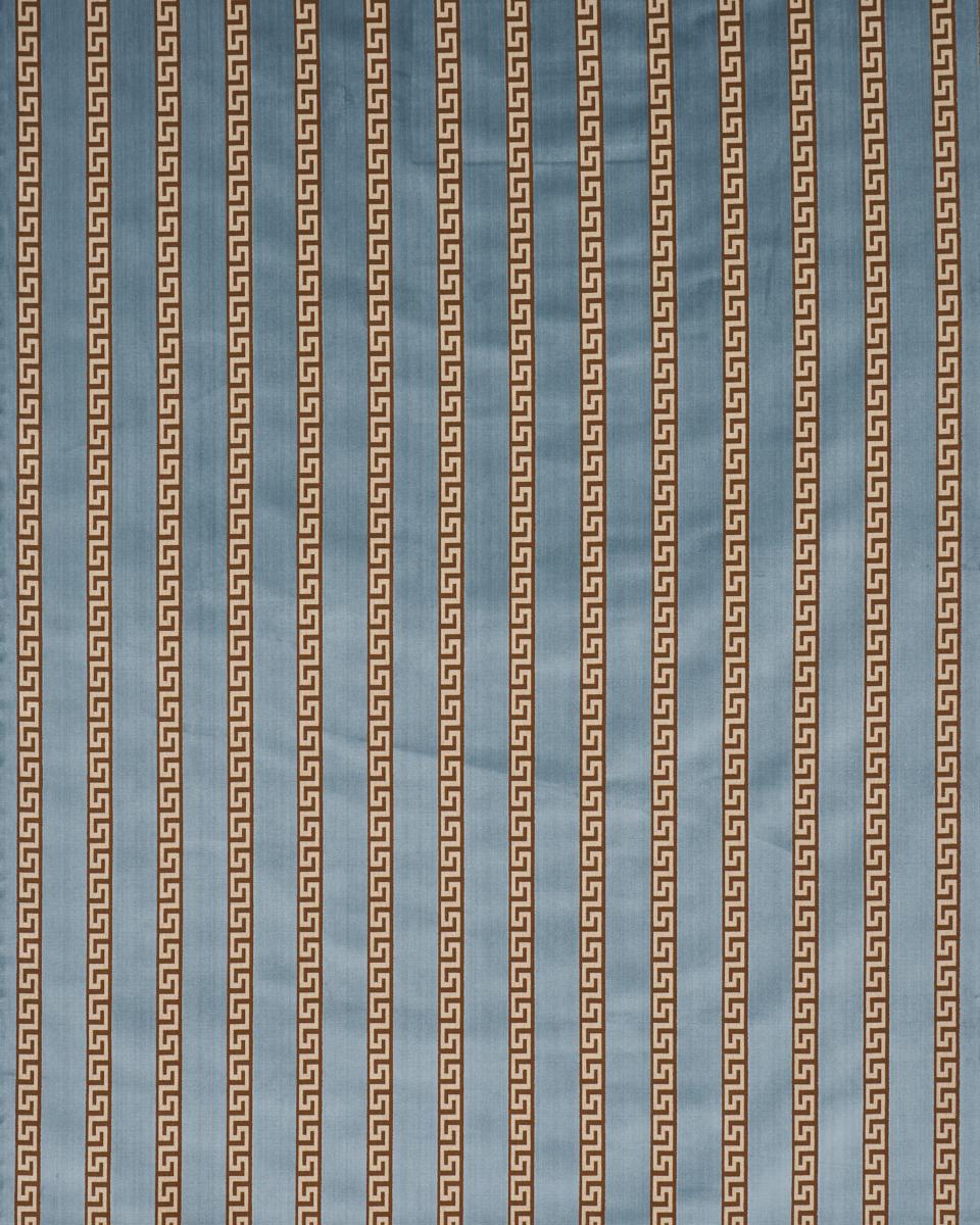 Schumacher Darius Velvet Stripe Aquamarine Fabric
