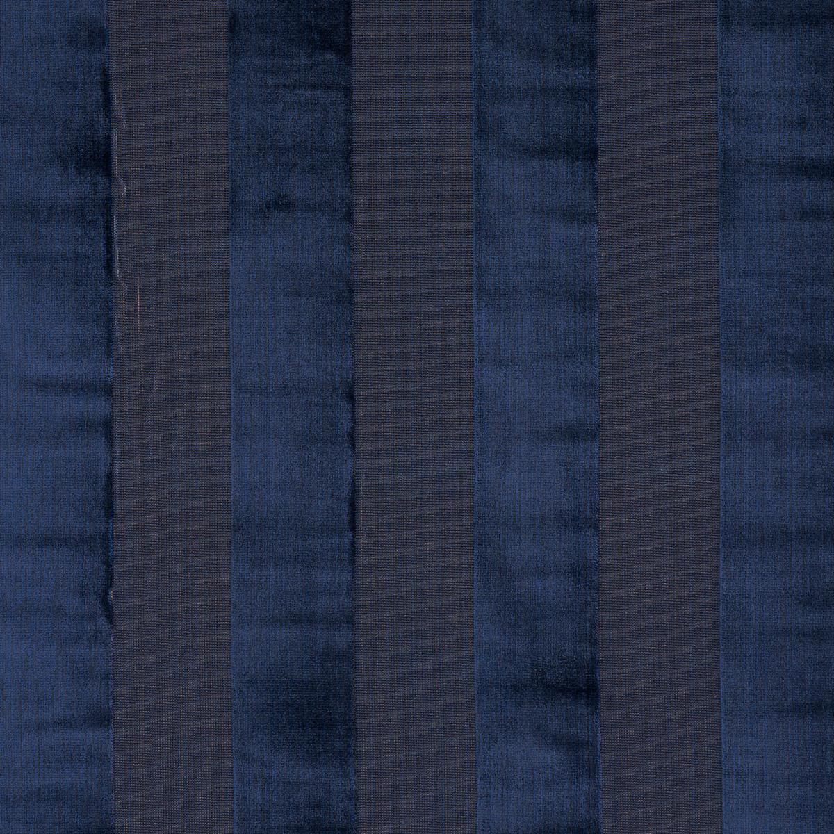 Schumacher Cunard Stri Velvet Sapphire Fabric