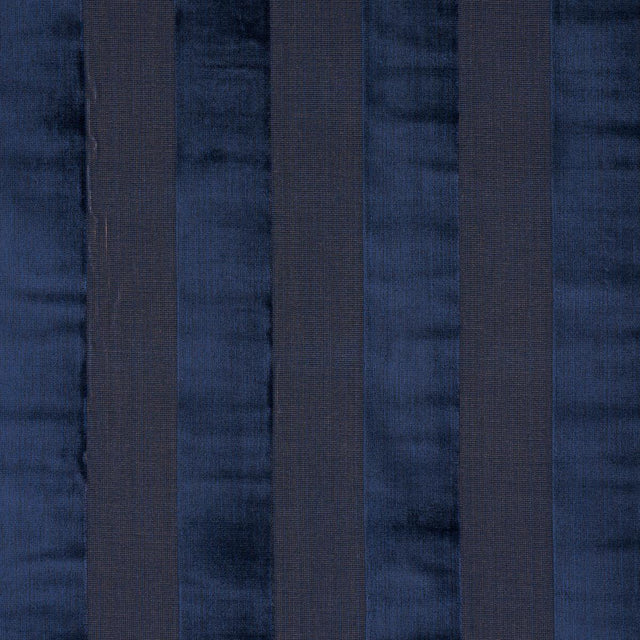Schumacher Cunard Stri Velvet Sapphire Fabric