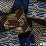 Schumacher Cunard Strié Velvet Sapphire Fabric