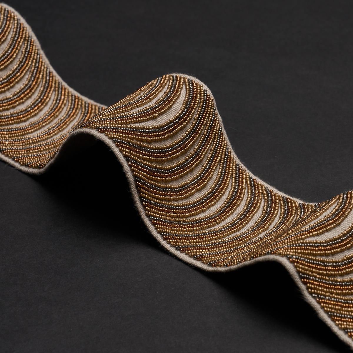 Schumacher Gilt Ziegfeld Beaded Tape