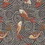 Schumacher Koi Fish Midnight Fabric