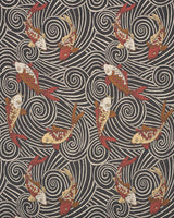 Schumacher Koi Fish Midnight Fabric