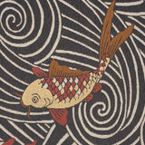 Schumacher Koi Fish Midnight Fabric