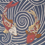Schumacher Koi Fish Indigo Fabric