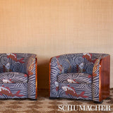 Schumacher Koi Fish Indigo Fabric