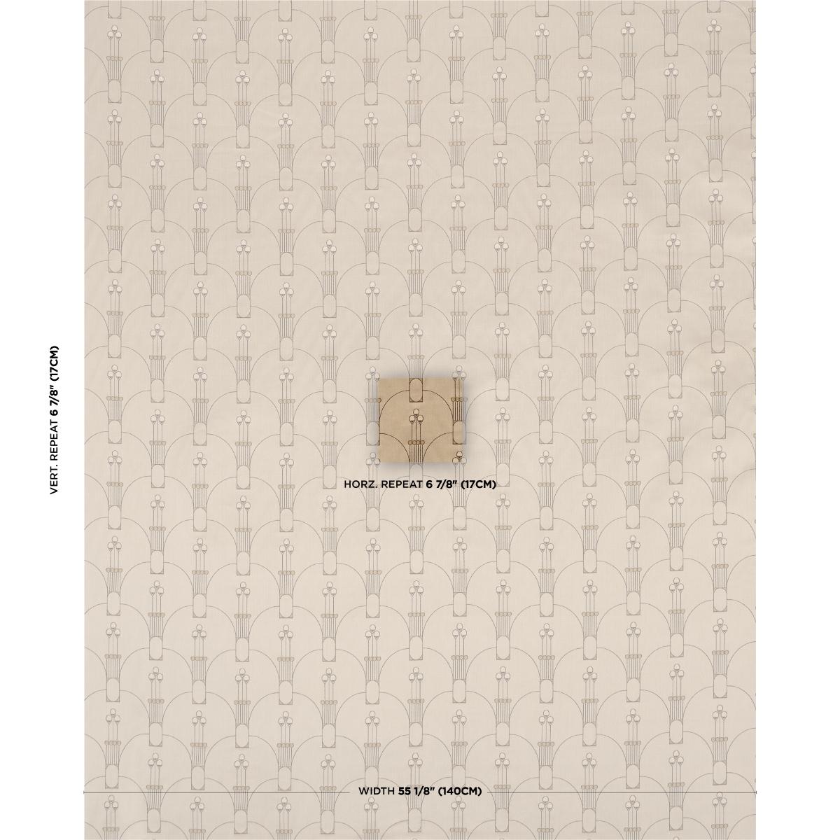 Schumacher Swanson Scallop Pewter Fabric