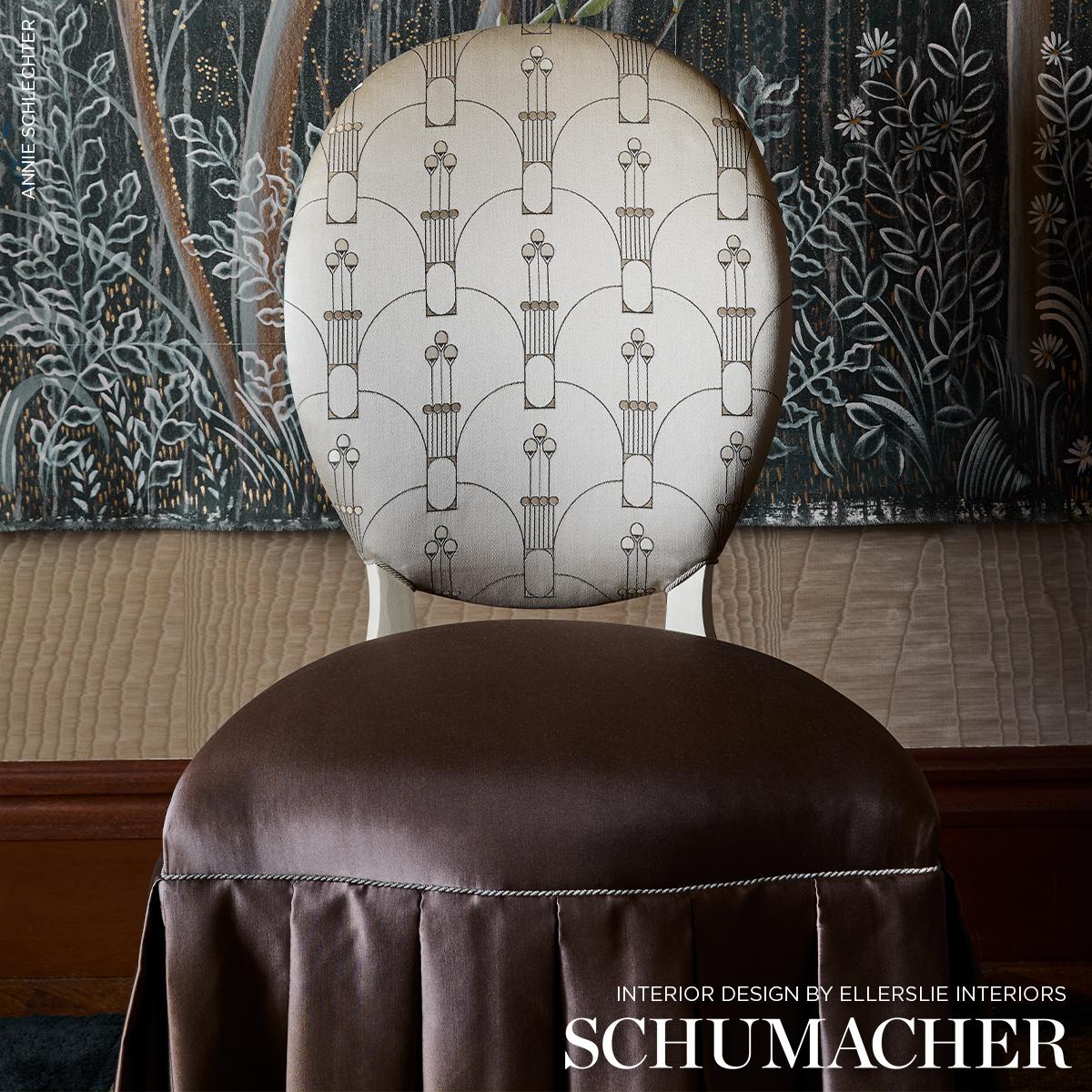 Schumacher Swanson Scallop Pewter Fabric
