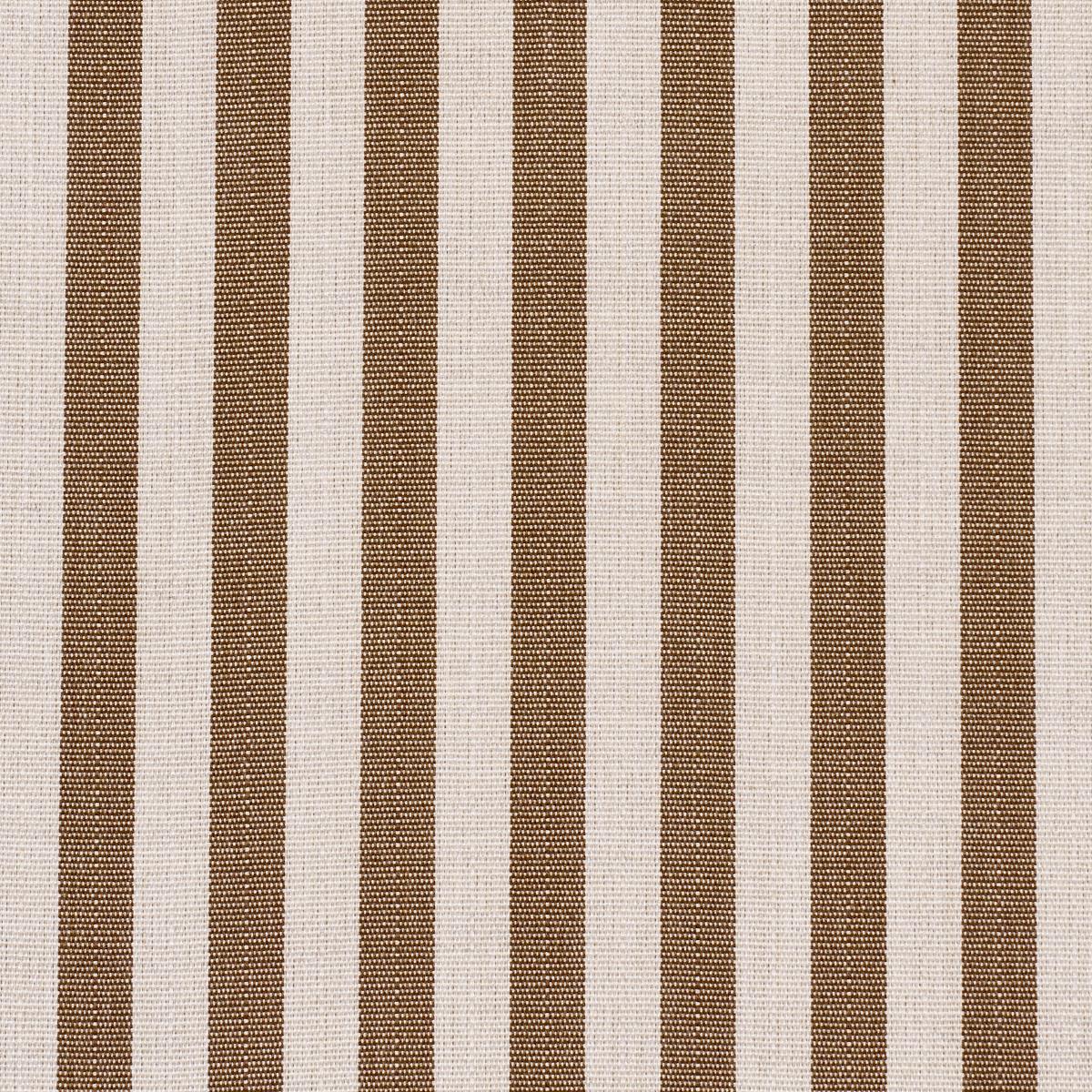 Schumacher Hanson Indoor/Outdoor Stripe Narrow Brown Fabric