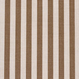 Schumacher Hanson Indoor/Outdoor Stripe Narrow Brown Fabric
