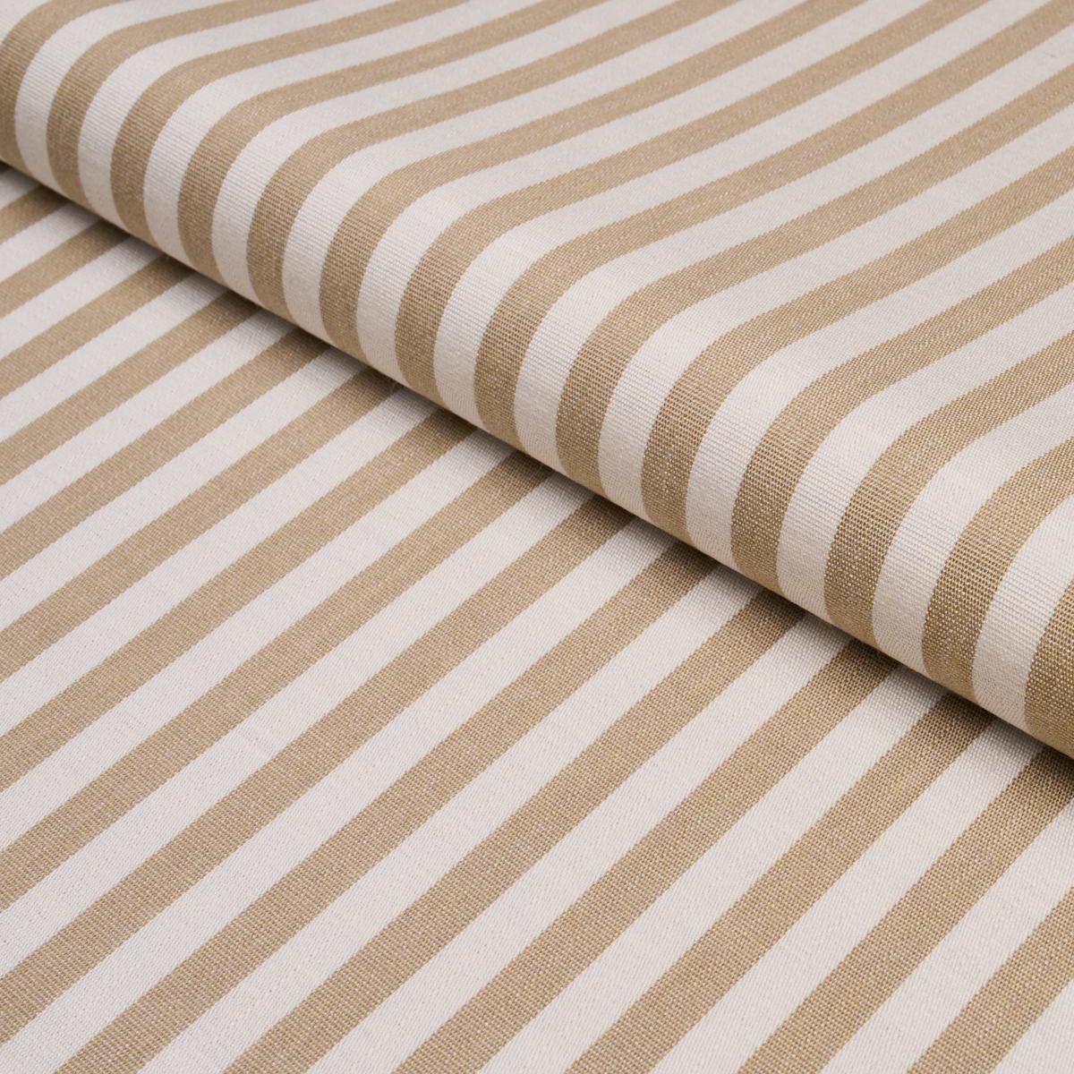Schumacher Hanson Indoor/Outdoor Stripe Narrow Sand Fabric