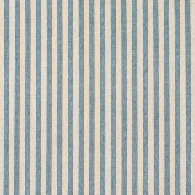 Schumacher Hanson Indoor/Outdoor Stripe Narrow Teal Fabric