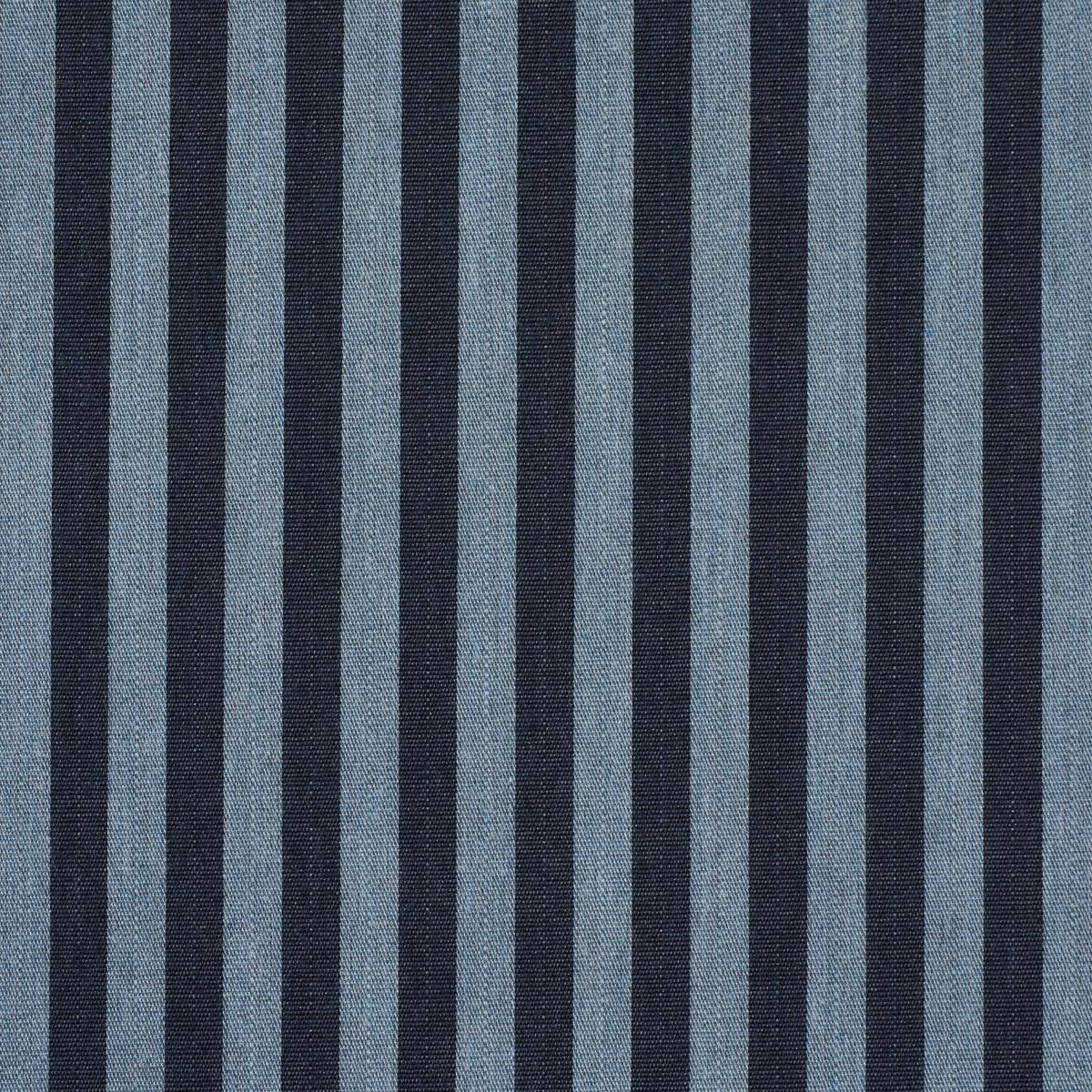 Schumacher Hanson Indoor/Outdoor Stripe Narrow Blues Fabric