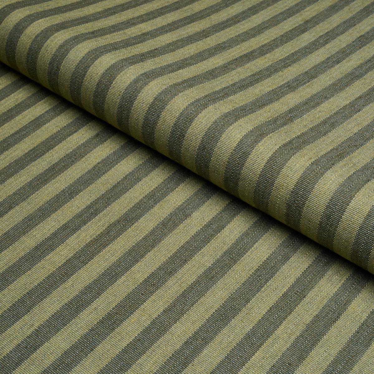 Schumacher Hanson Indoor/Outdoor Stripe Narrow Green Fabric