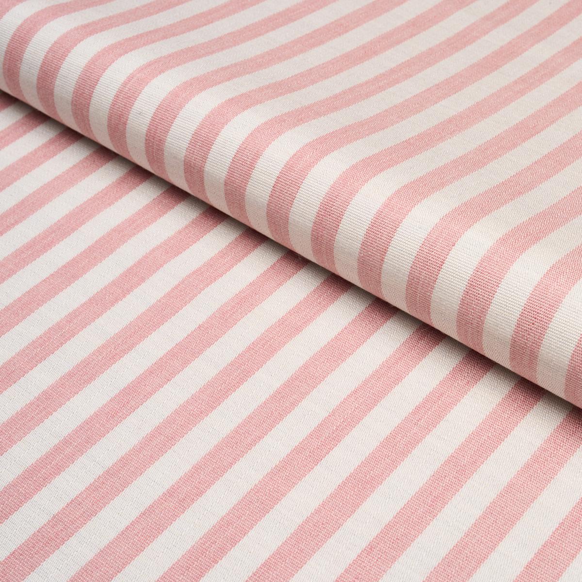 Schumacher Hanson Indoor/Outdoor Stripe Narrow Pink Fabric