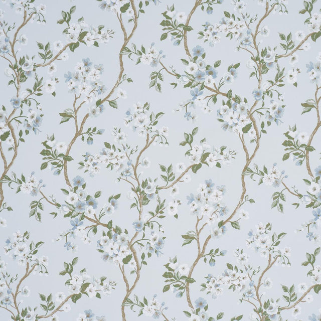 Schumacher Cherry Blossom Sky Fabric