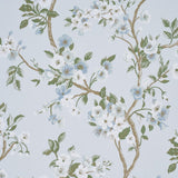 Schumacher Cherry Blossom Sky Fabric