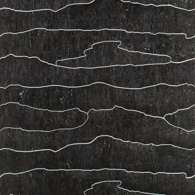 Thibaut Cloud Mosaic Black Silver Wallpaper