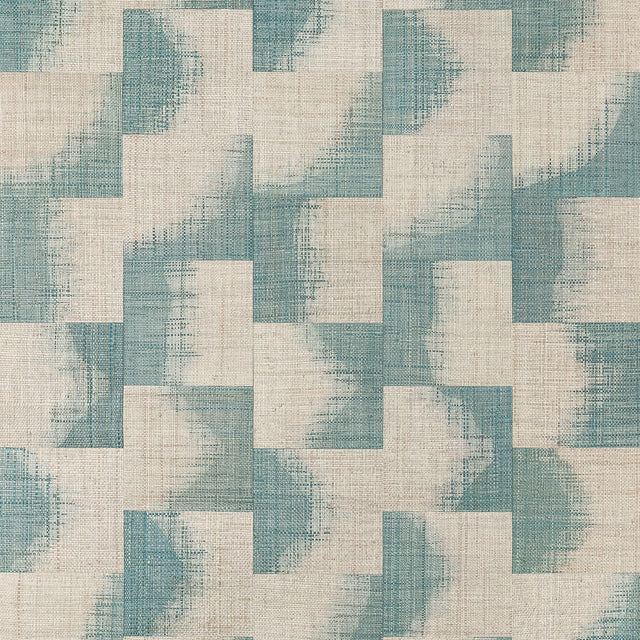 Thibaut Raffia Squares Mineral Wallpaper
