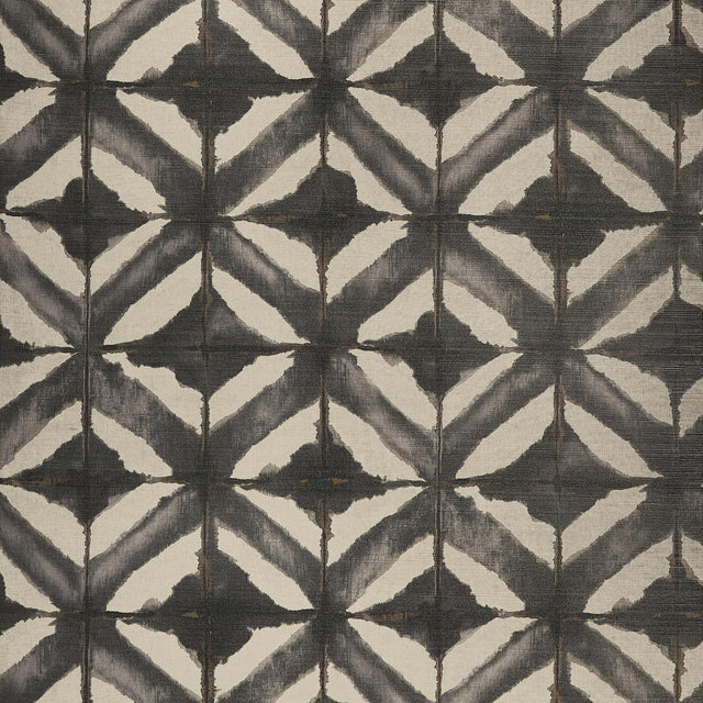 Thibaut Water Blocks Black Wallpaper
