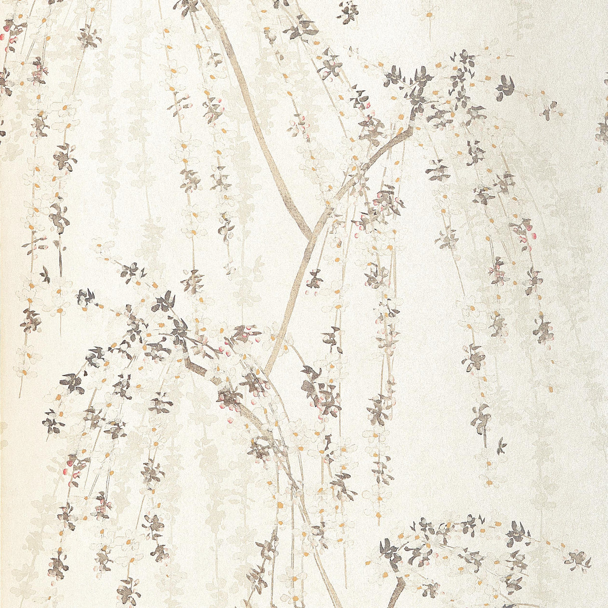 Thibaut Weeping Blossom White Wallpaper